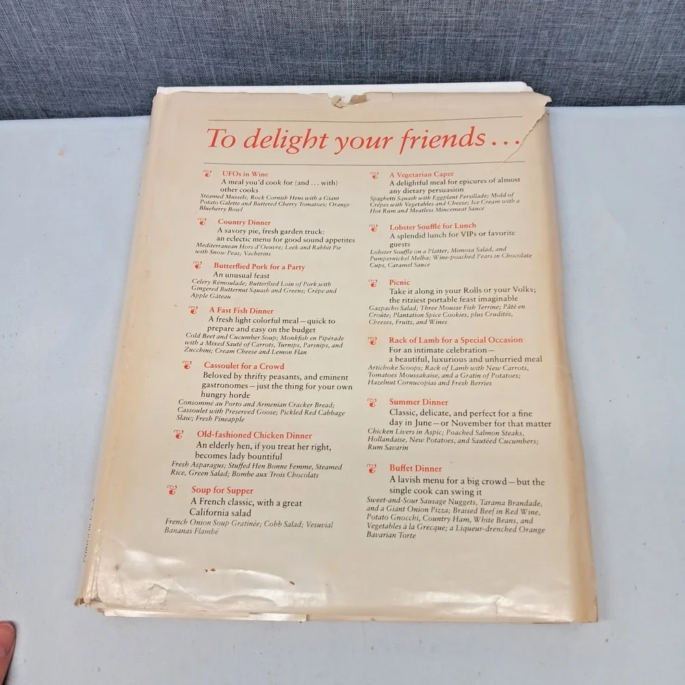 Vintage Julia Child & More Company Cookbook 1979 HC French Recipes‎ READ